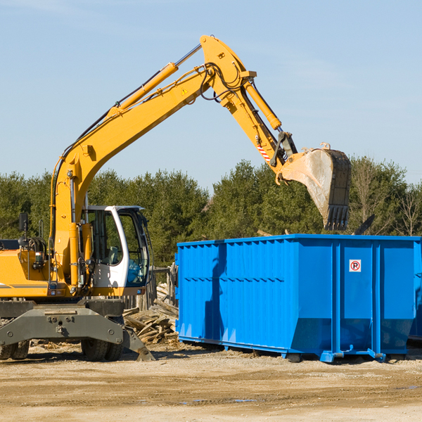 are there any restrictions on where a residential dumpster can be placed in Chadwick